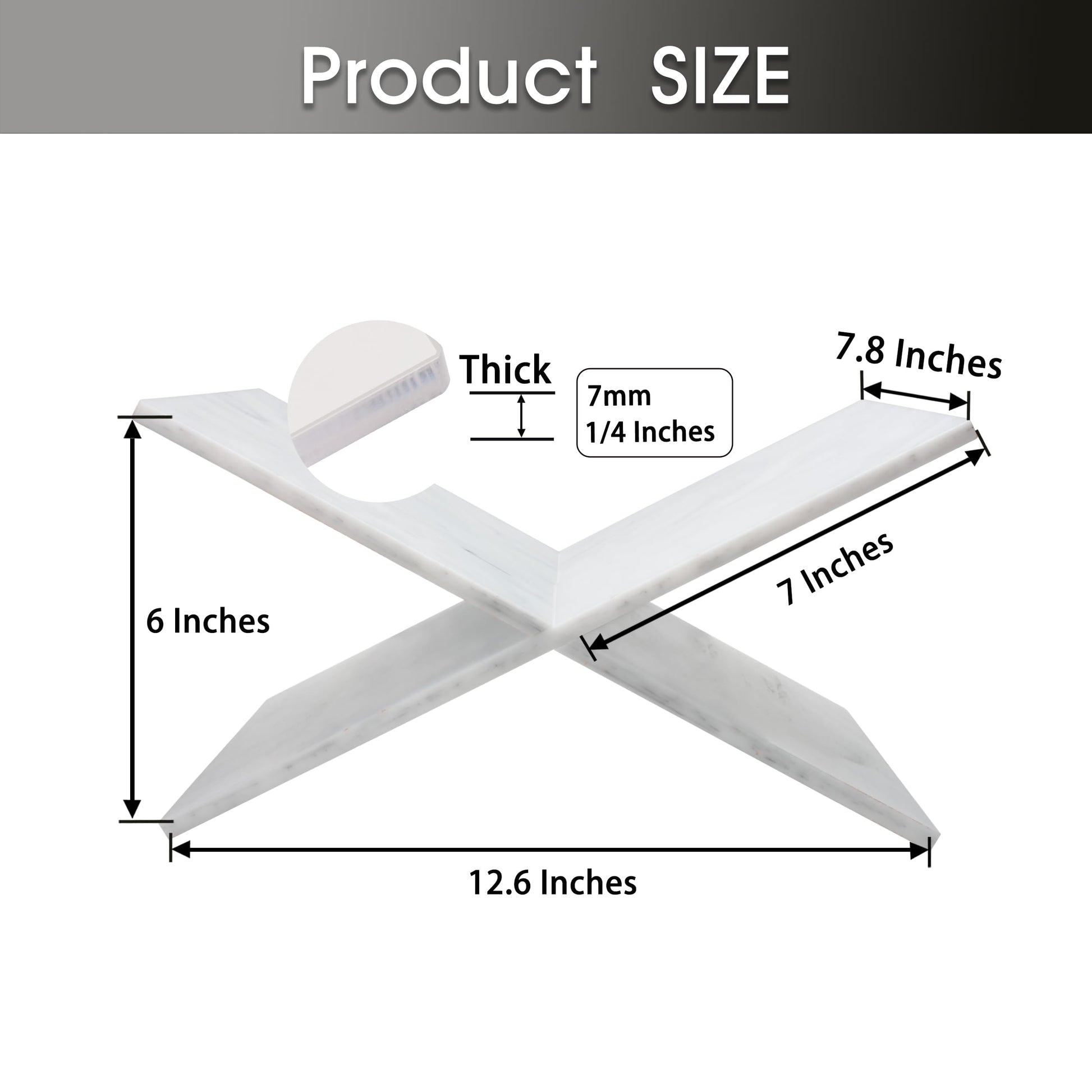 LIZ QNNALY Clear Acrylic Book Holder，Transparency Reading Open Book Stand with Paperweight, Perfect