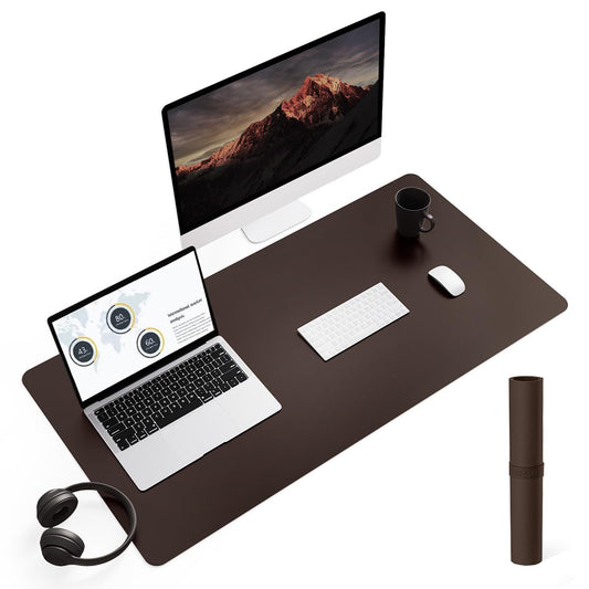 YSAGi Non-Slip Leather Desk Pad L Size, Waterproof Laptop Computer Desk Keyboard Mat, Table