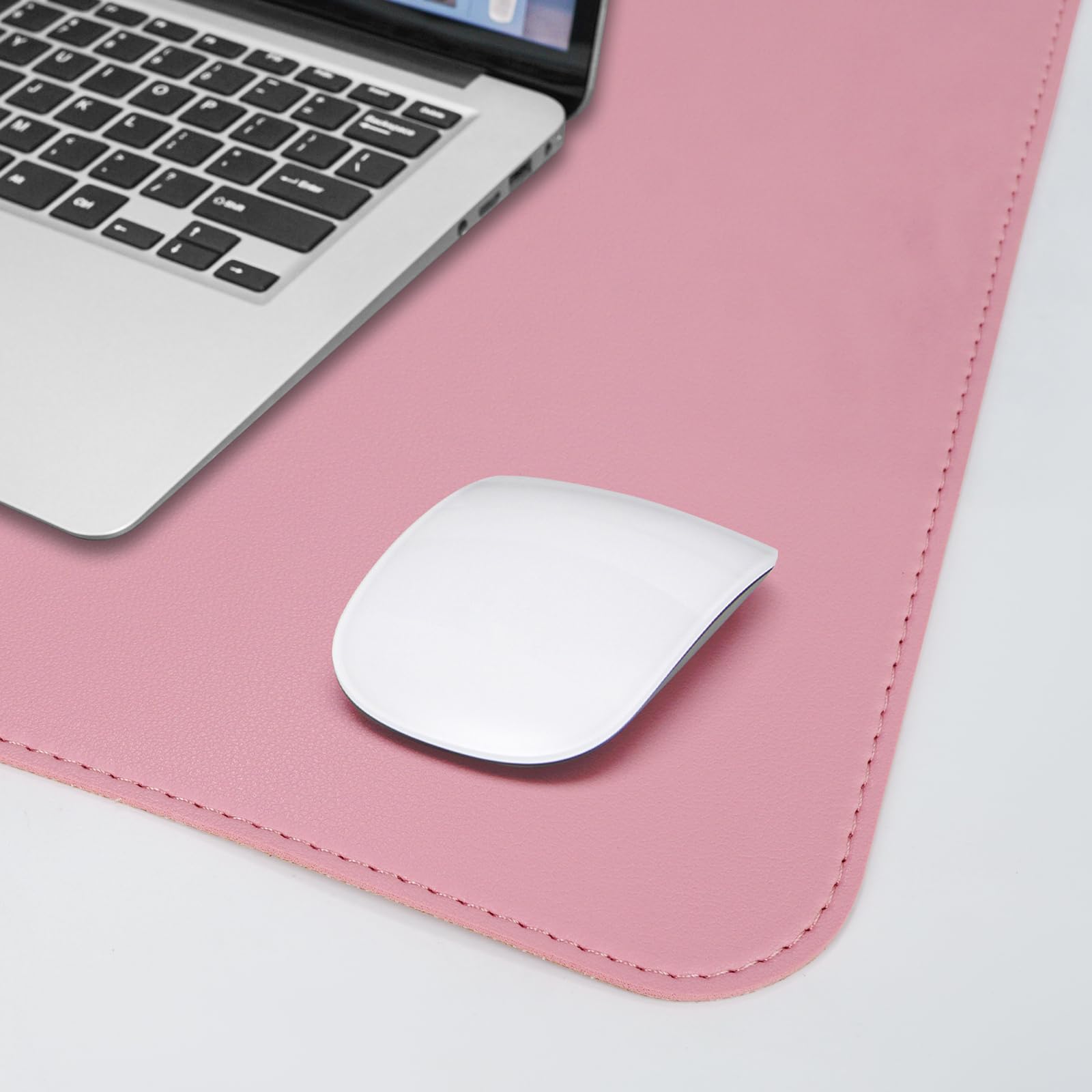 AFIING Leather Desk Pad Protector, Large Desk Mat with Natural Cork & PU Leather, Mouse Pad