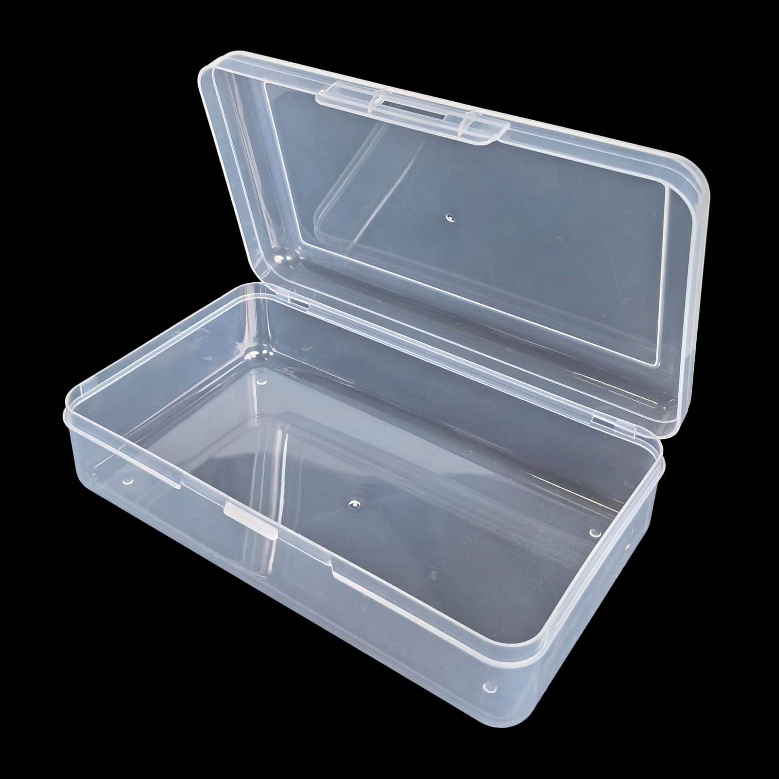 4 Pack Rectangular Clear Plastic Storage Containers, 8x4.7x2.3 inch