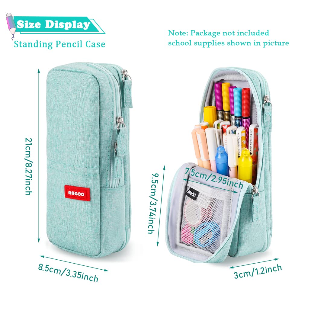 iSuperb Standing Pencil Case 2 Compartments Pencil Pouch Magnetic Mobile Phone Holder Bracket Pen