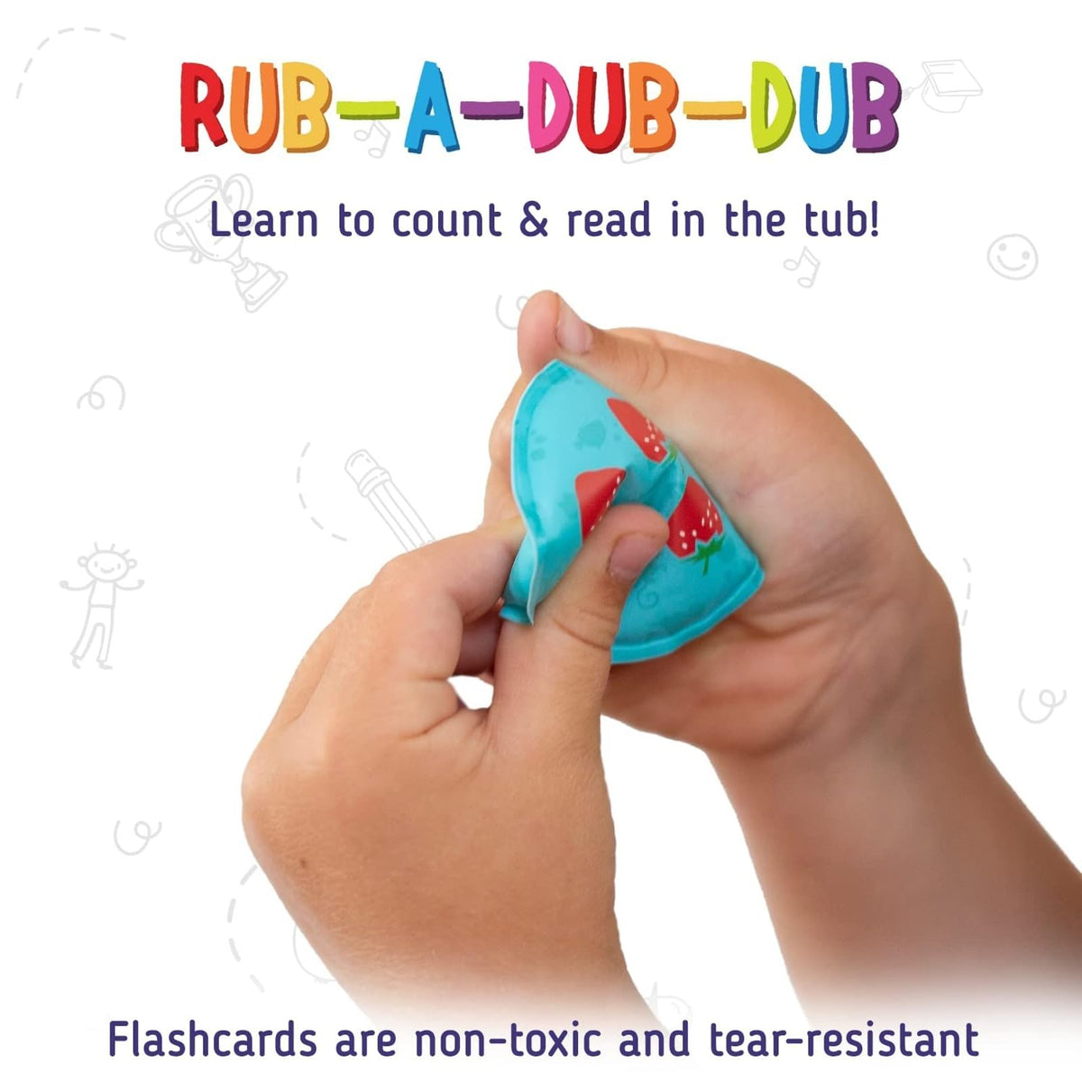 merka Bath Toys Flash Cards - 36-Pc Multicolor 2.25-Inch Foam Alphabet & Number Cards - Waterproof