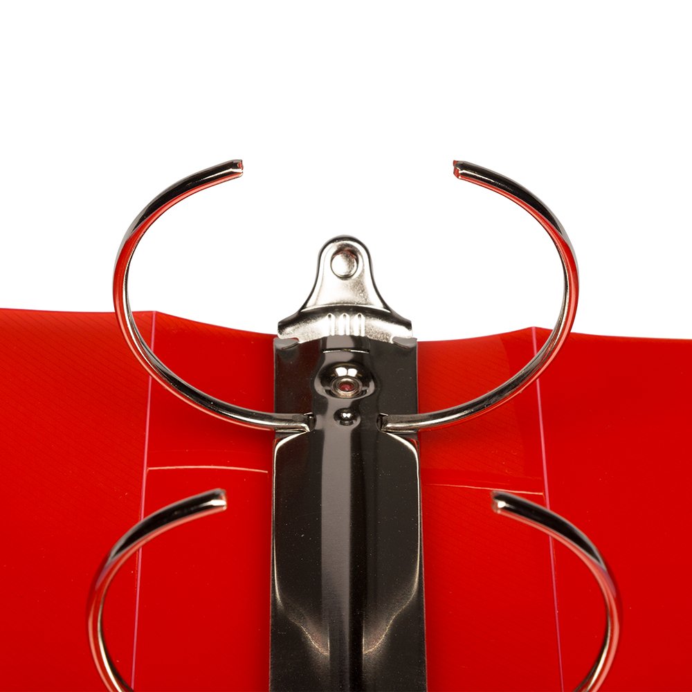 JAM PAPER Plastic 3 inch Binder - Red 3 Ring Binder - Sold Individually