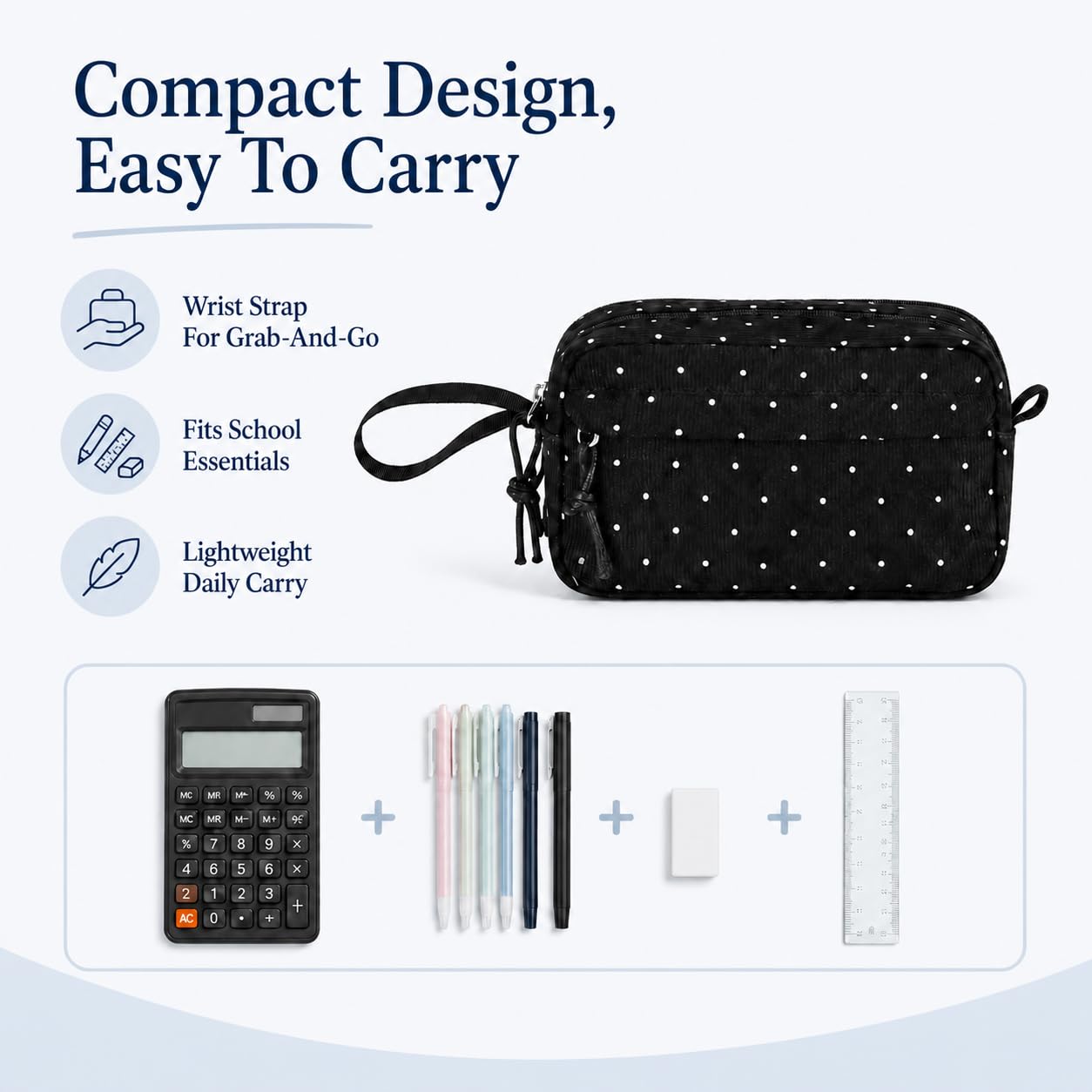 Bluboon Big Capacity Pencil Case Pencil Pouch Pen Case School Supplies Cute Pencil Box Pencil Bag
