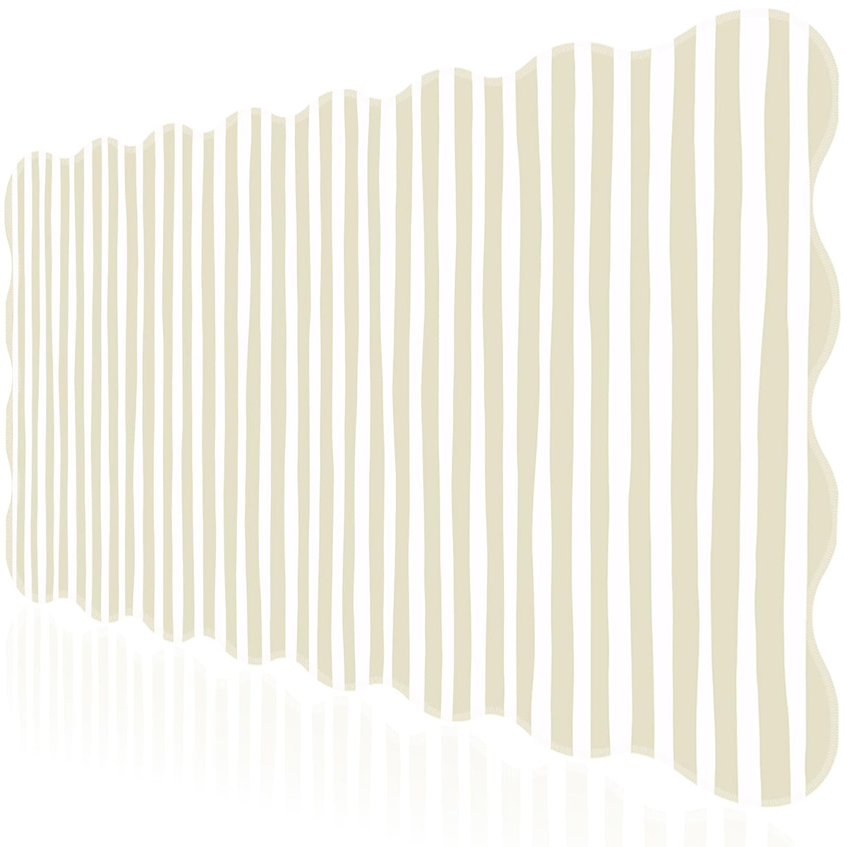 L-SPOUTTO Beige Striped Mouse Pad,Scalloped Desk Mat XXL Large Geometric Gaming