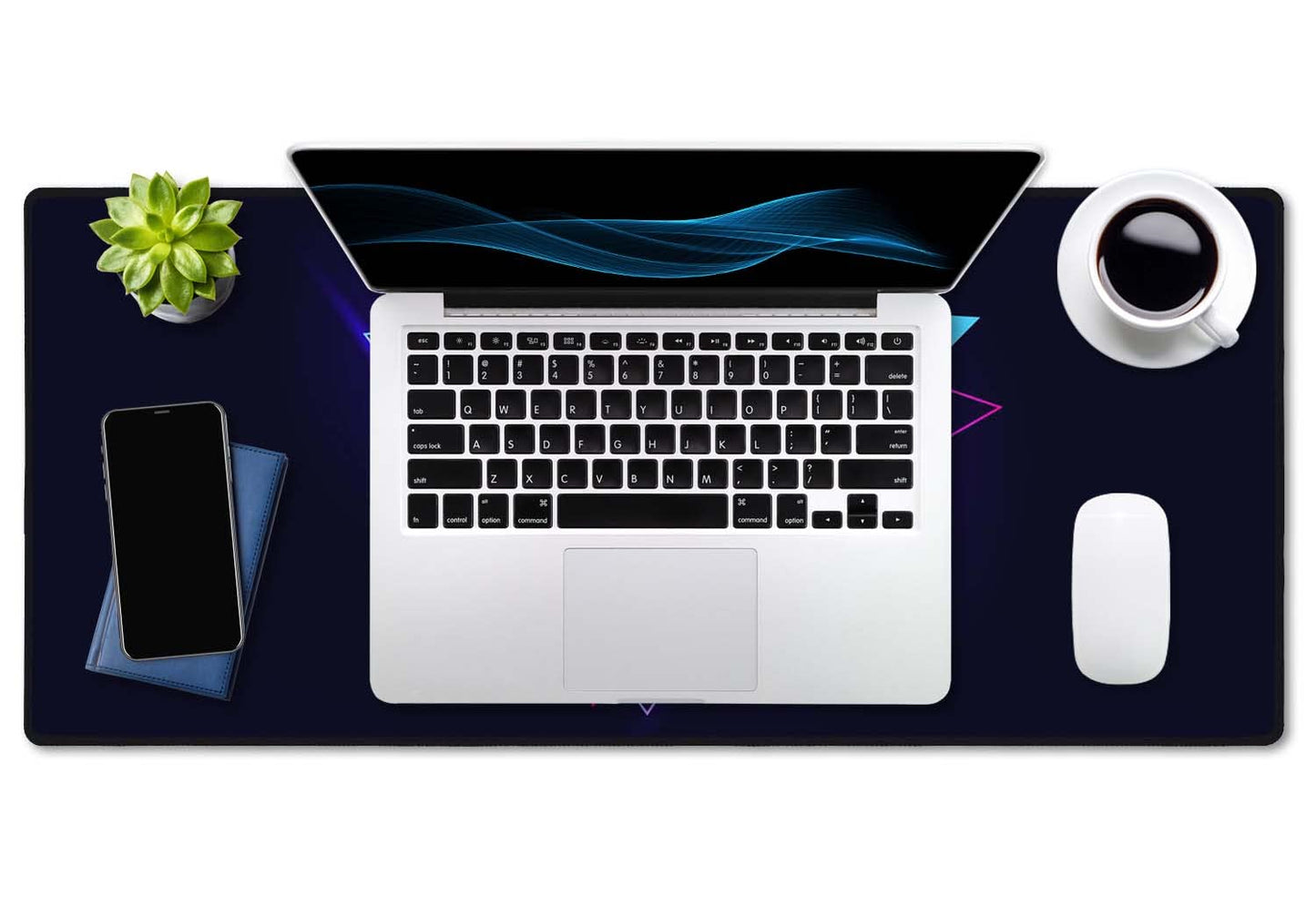 SSOIU Vaporwave Palm Large Gaming Desk Mat - Extra Large, Cute, Keyboard Mat - XXL Gaming Mouse