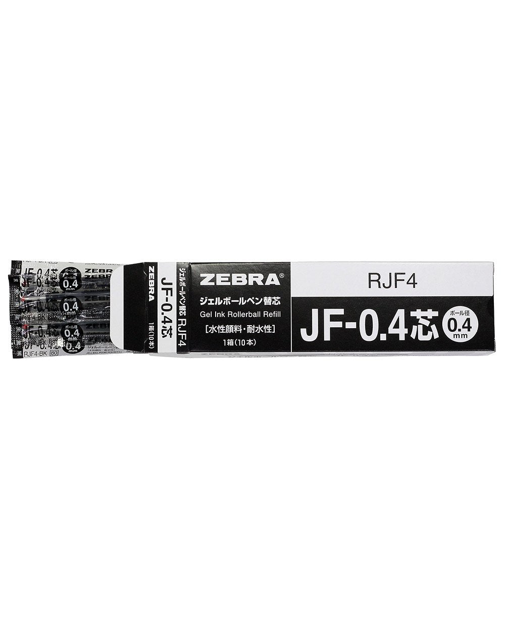 Zebra gel ballpoint pen extra lead JF-0.4mm Black (10 pieces) B-RJF4-BK (japan import)