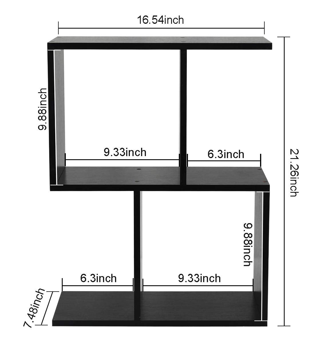 PAG-Mass Desktop Bookshelf Freestanding Wooden Countertop Bookcase Accessories Organizer Display