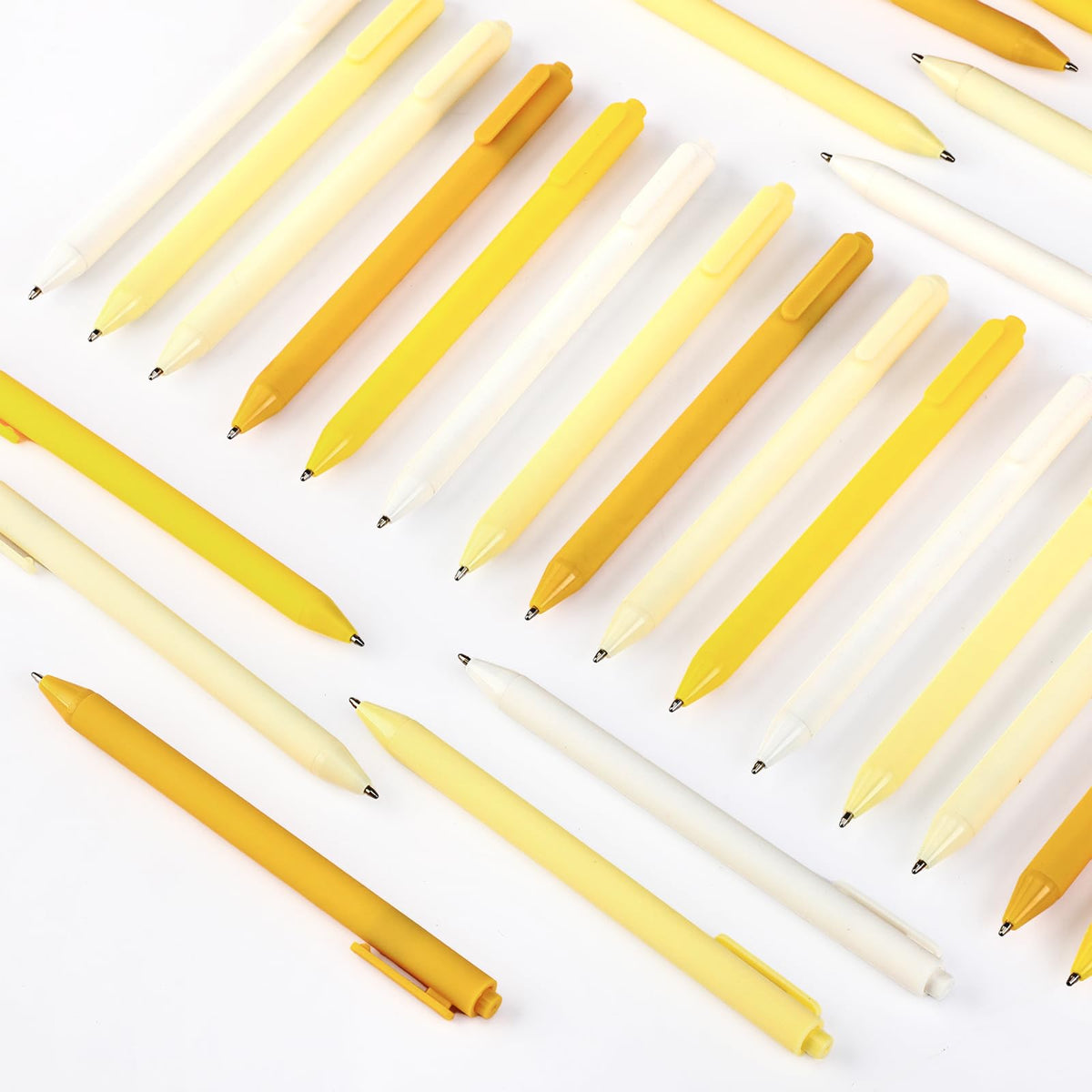Dinifee 100 Pcs Ballpoint Gel Pens Bulk Retractable, Yellow Series