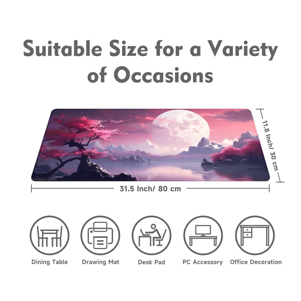 Mouse Pad Gaming Mouse Pad Desk Pad XL Large Mouse Mat Keyboard Mat Office Desk Decor
