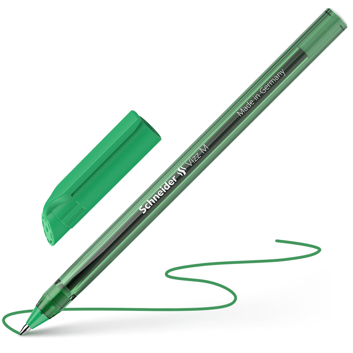 Schneider Vizz 102204 Ballpoint Pen for Easy and Quick Writing - Colour Ink Barrel - Medium Line