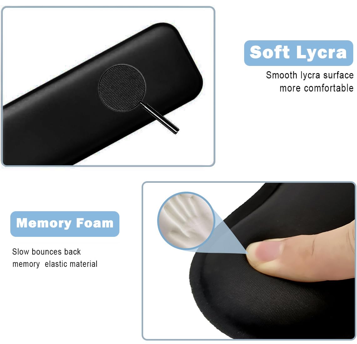 Computer Keyboard Wrist Rest Stand Set for Desktop, Keyboard Holder Easy Typing with Wrist Pad for