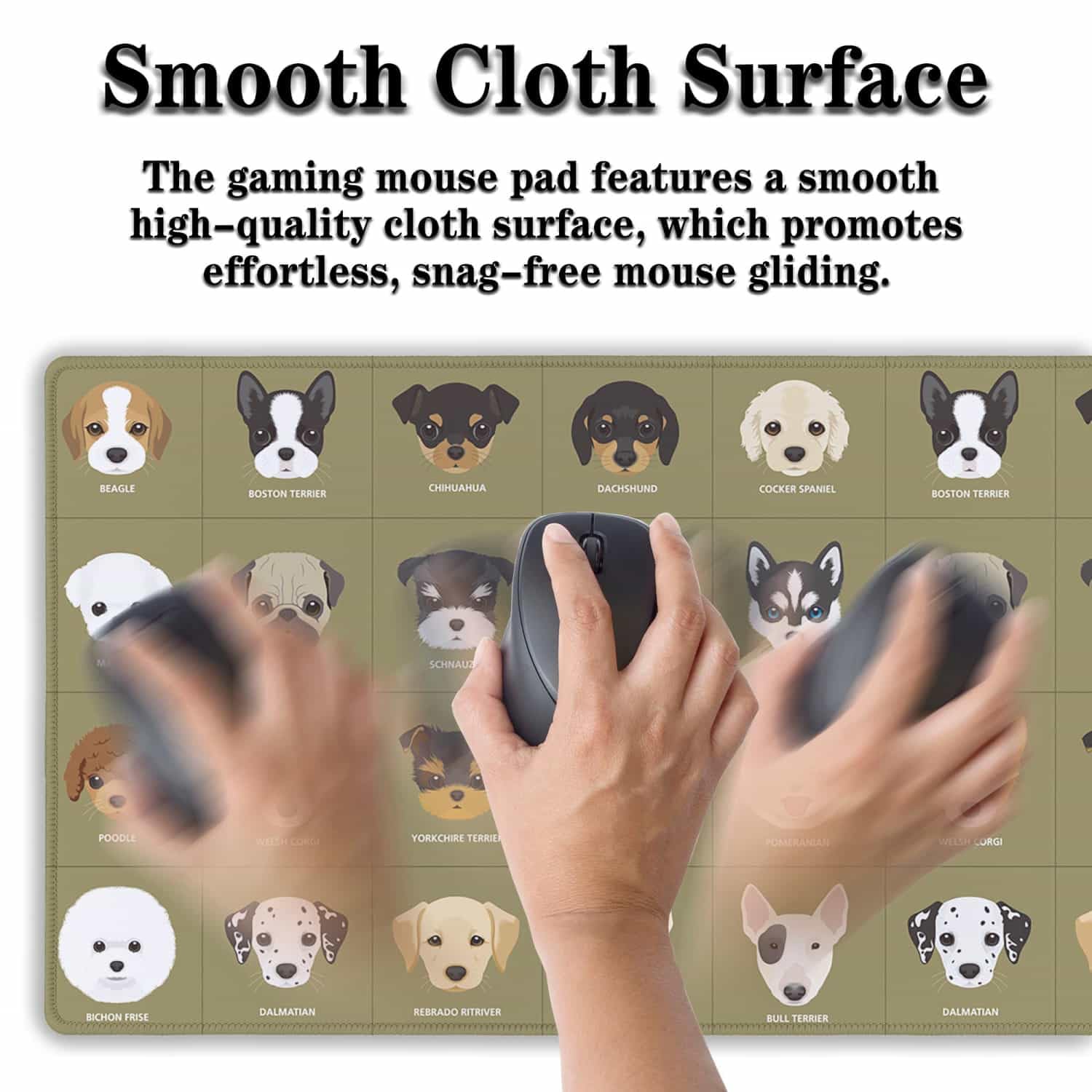 Samgula Gaming Mat Cartoon Puppy Dogs Cute Desk Mat, Large Desk Pads Keyboard Mouse Pad, Computer