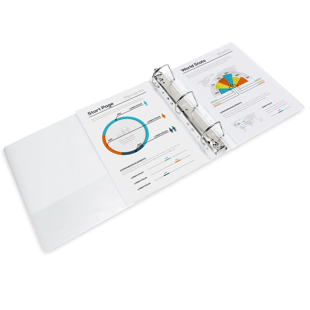 Amazon Basics 3 Ring Binders, 3 Inch D-Ring Organizer for School, Home Office, Paper Storage