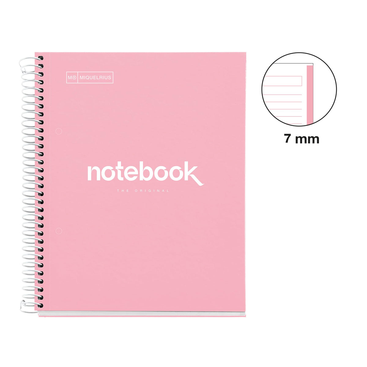 Miquelrius - A5 Notebook Emotions, 80 Sheets 90 g/m², Horizontal Ruled 7 mm, 1 Colour Strip