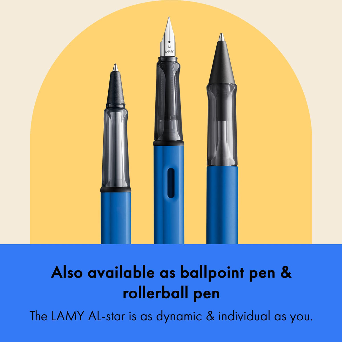 LAMY AL-star oceanblue - Fountain Pen with ergonomic grip & polished steel nib in size M