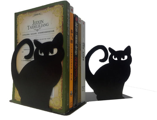 Winterworm Cute Vivid Lovely Persian Cat Nonskid Thickening Iron Metal Bookends Book Organizer for