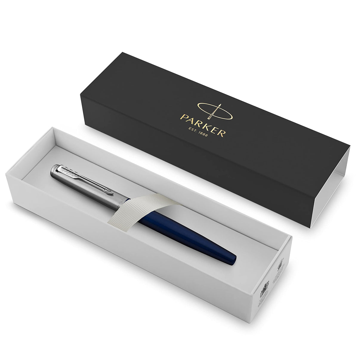 Parker Jotter Fountain Pen Royal Blue Medium Nib with Blue Ink Gift Box