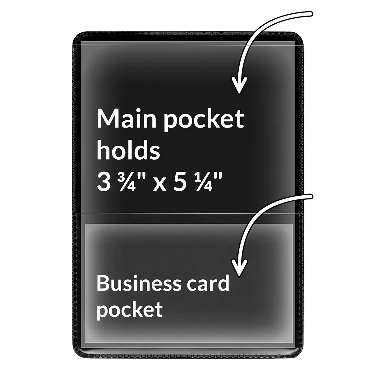 StoreSMART® - Black-Back Auto Insurance & ID Card Holders - 20 Pack - RFS20-BK20