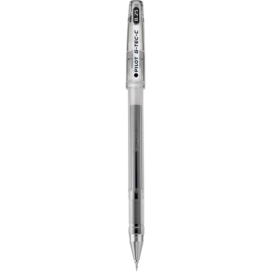 PILOT G-Tec-C Gel Ink Pens, Hyper Fine Point (0.25mm), Black Ink, 12-Pack