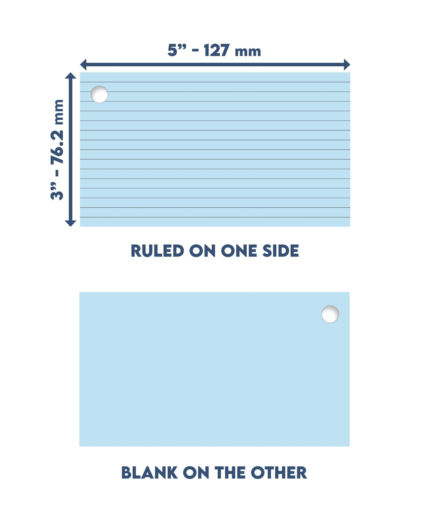 Made in USA – Debra Dale Designs Ruled Note Cards with Rings – 300-Pack 3"x5" – 6 Pastel Colors