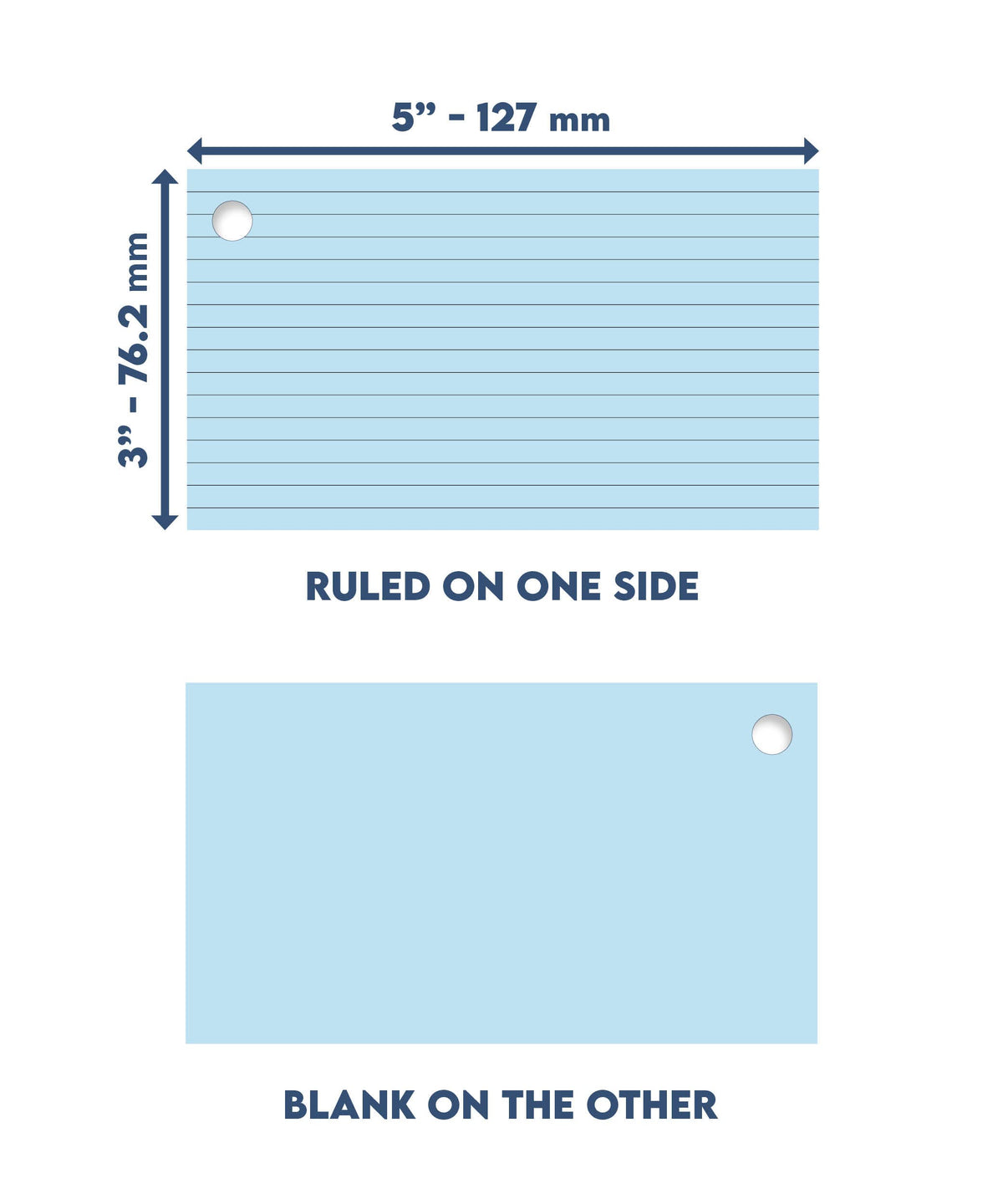 Made in USA – Debra Dale Designs Ruled Note Cards with Rings – 300-Pack 3"x5" – 6 Pastel Colors