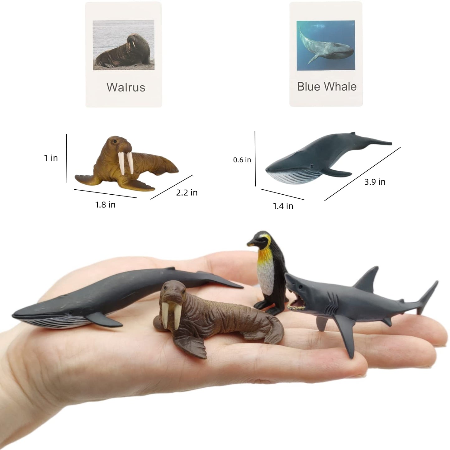36 Small Animal Figurines Learning & Education Toys, Plastic Realistic Dinosaur Zoo Jungle Safari