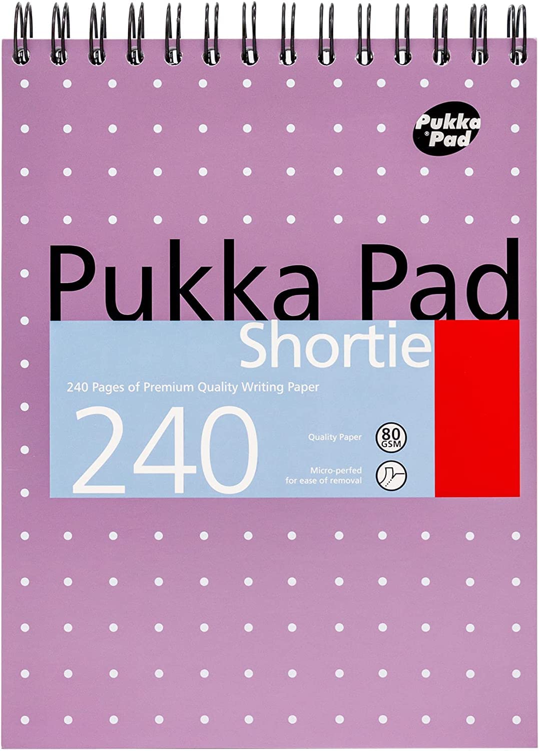 Pukka Pad, Shortie Writing Pad 3-Pack – 23.5 x 17.8cm – Wire Head-Bound Notebook with 8mm Lines on
