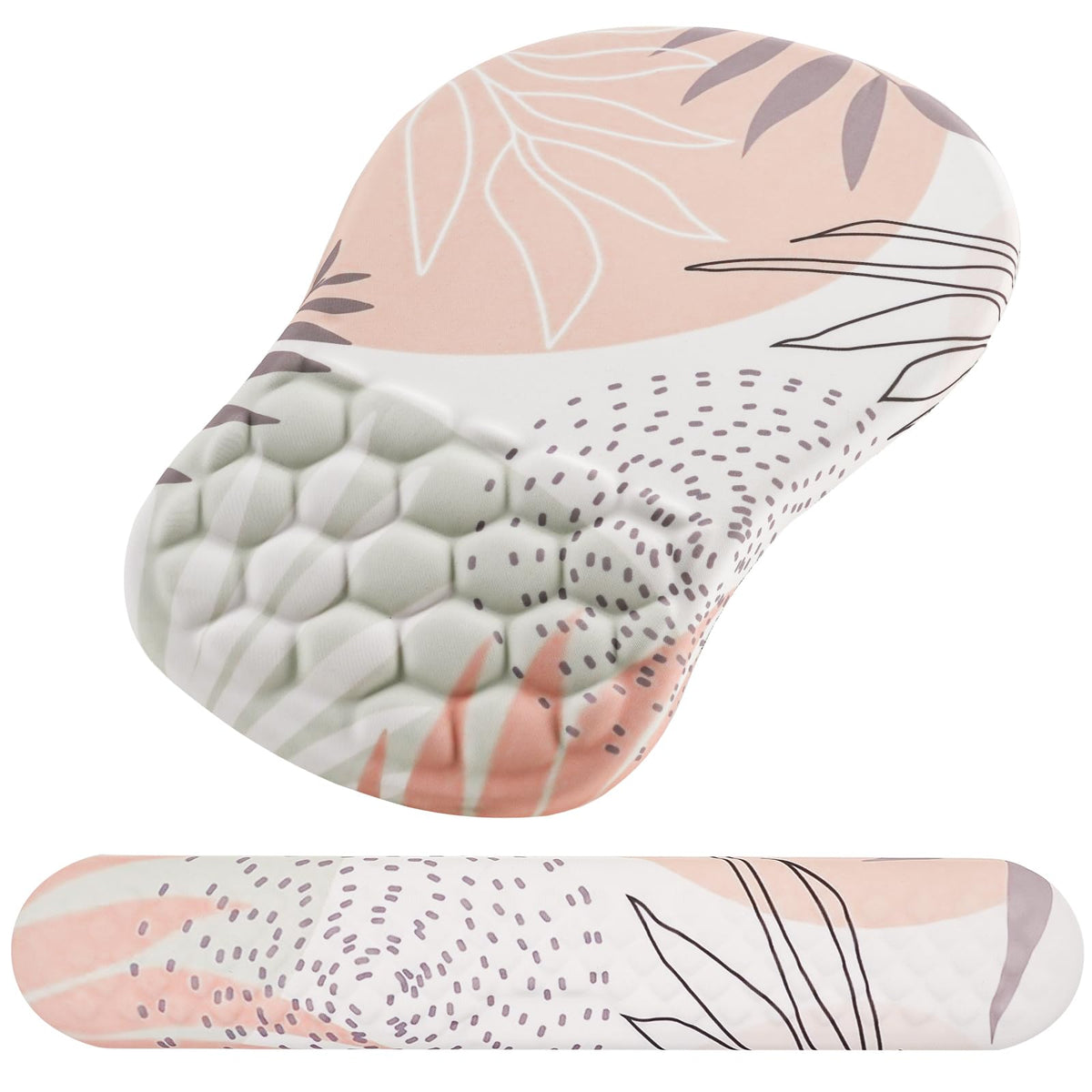 Laokiiy Ergonomic Mouse Pad & Keyboard Wrist Rest Set, Memory Foam