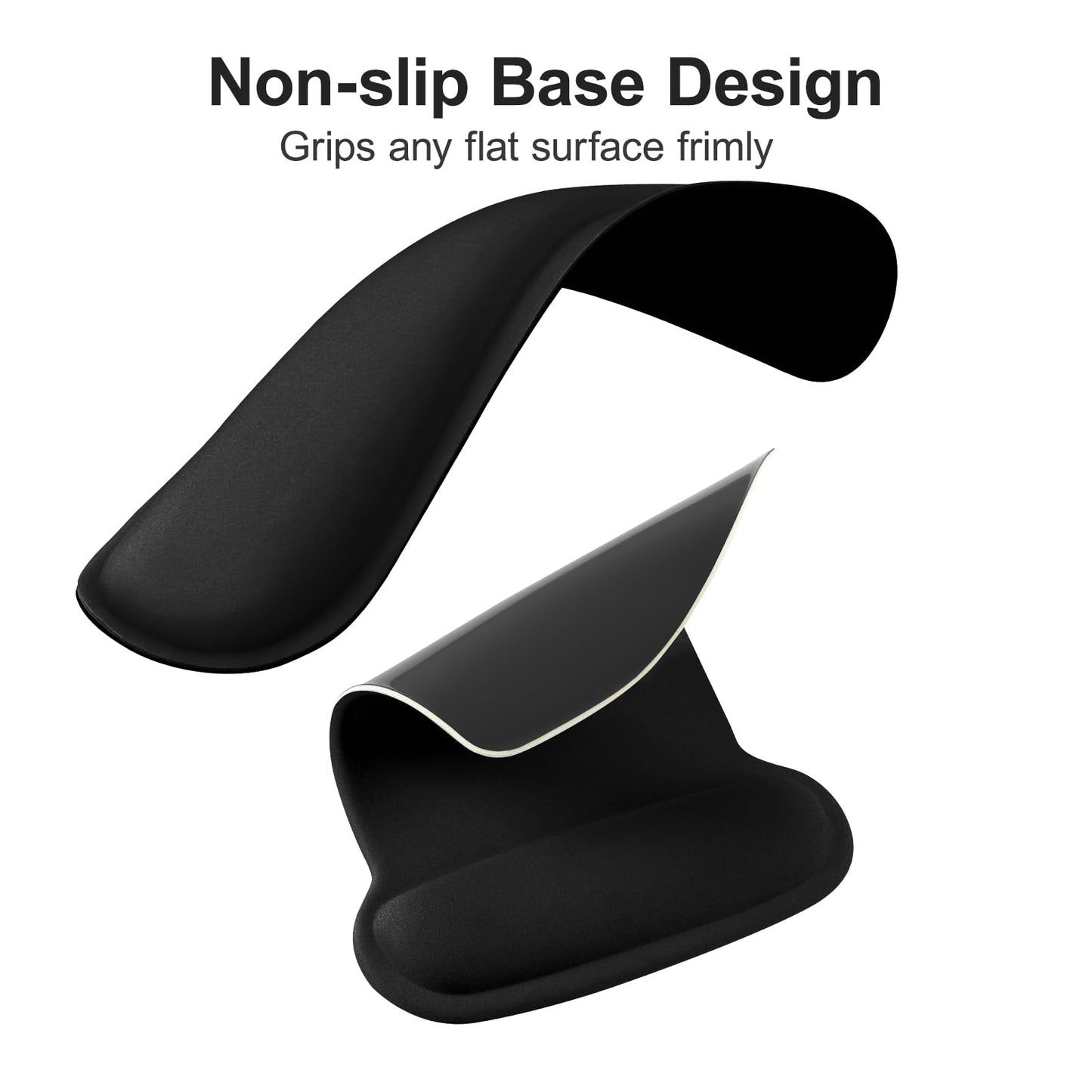 MOSISO Wrist Rest Support for Mouse Pad & Keyboard Set, Black