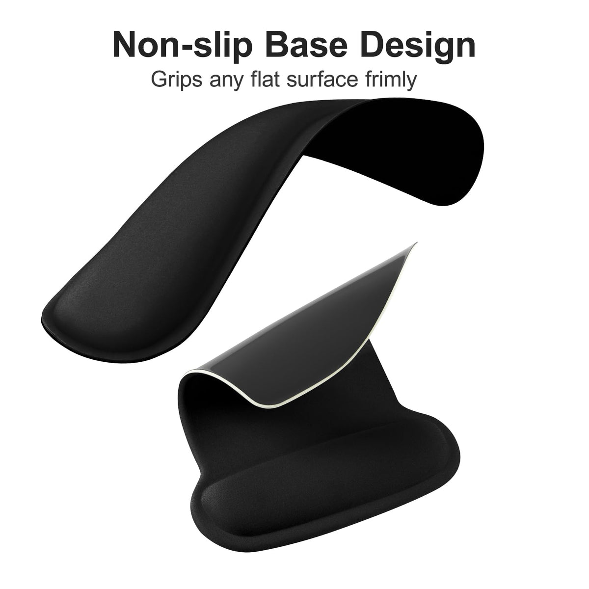MOSISO Wrist Rest Support for Mouse Pad & Keyboard Set, Black