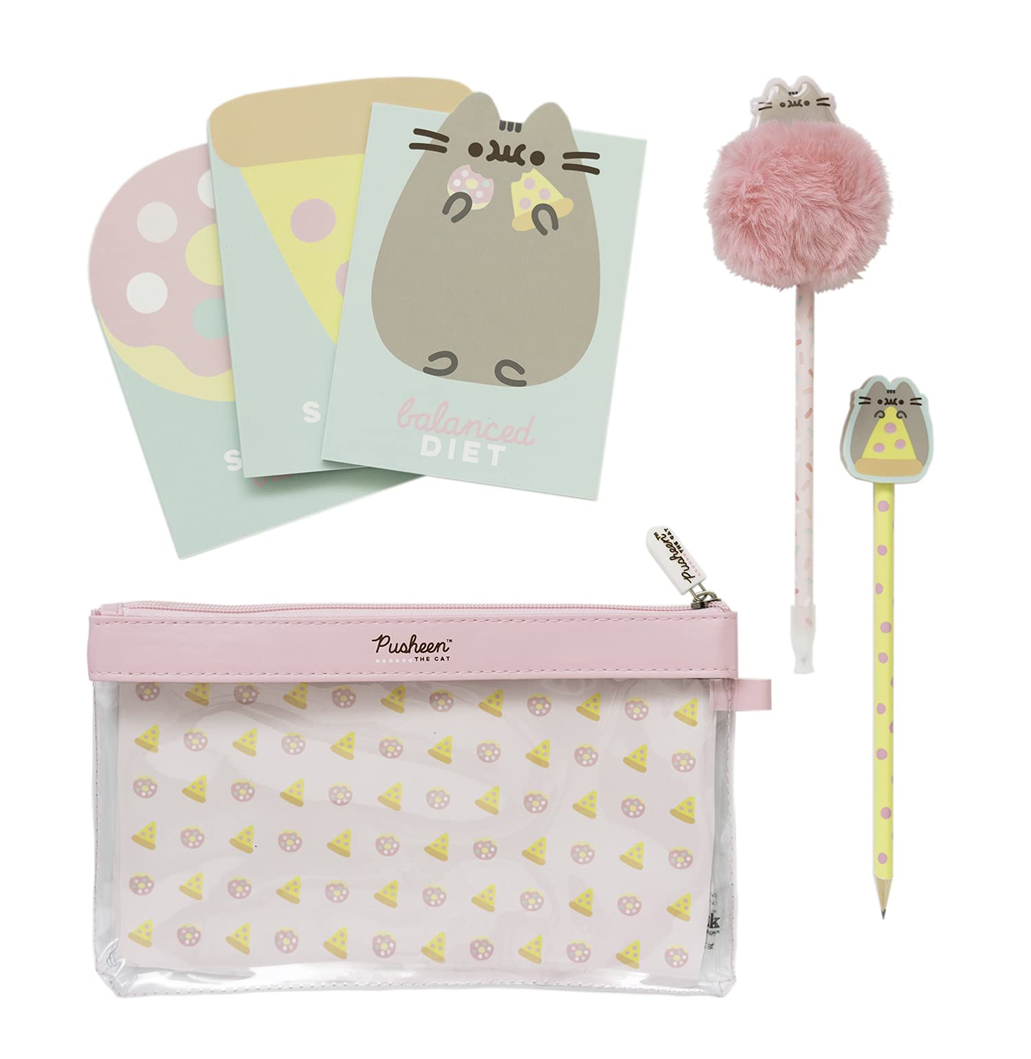 Grupo Erik Pusheen Pencil Case with Pen & 3 Notepads, Pusheen stuff