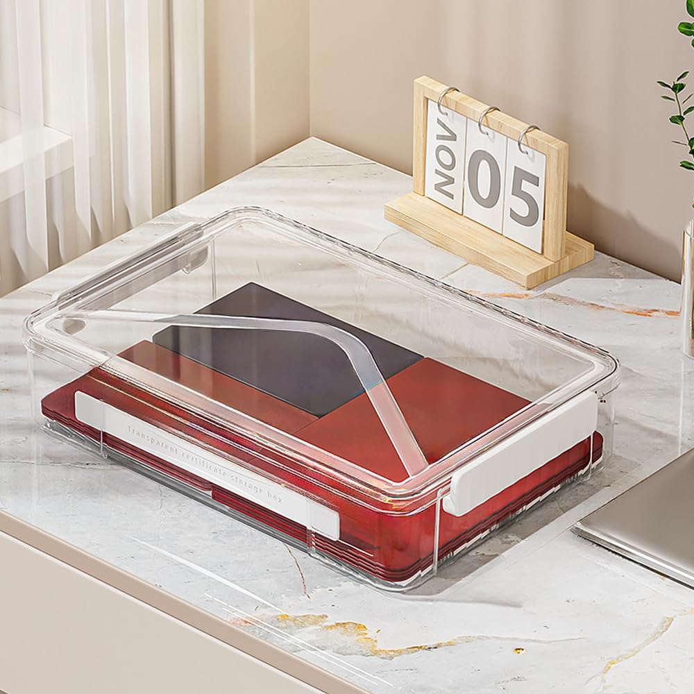 RHONZHAO Clear Stackable Project Case, 2 Pack, for A4