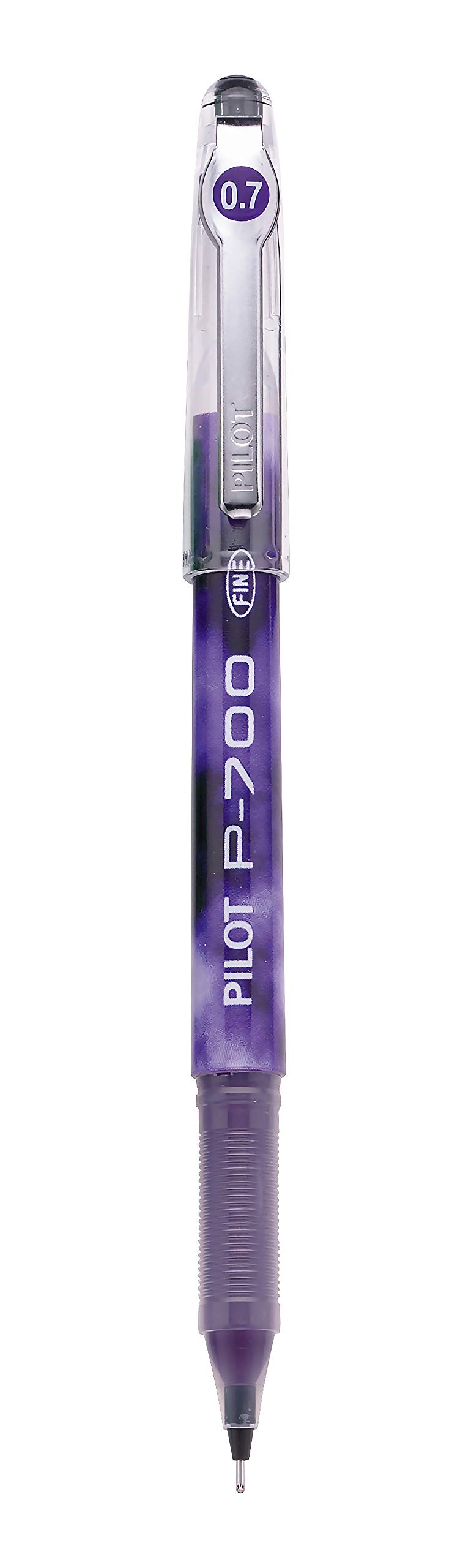 Pilot, Precise P-700 Gel Ink Rolling Ball Stick Pens, Marbled Barrel, Fine Point 0.7 mm, Purple