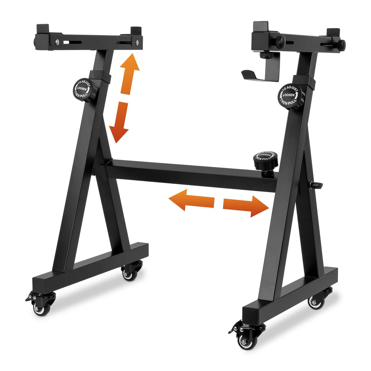 STRICH Piano Keyboard Stand Heavy Duty With Wheels and Stand Pads - Adjustable Portable Music