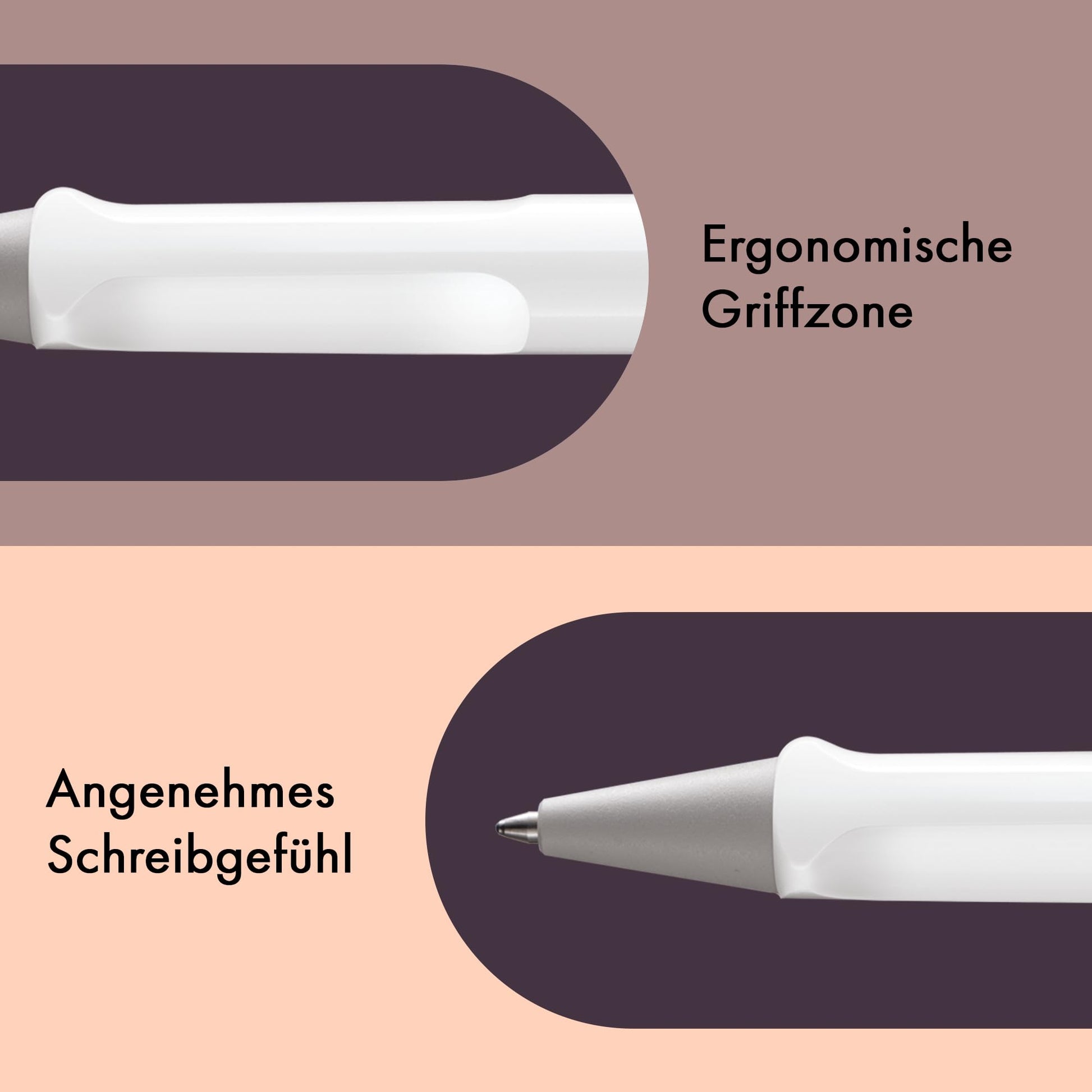 Lamy safari white - Ballpoint Pen with ergonomic grip & line width M - for pleasant long writing