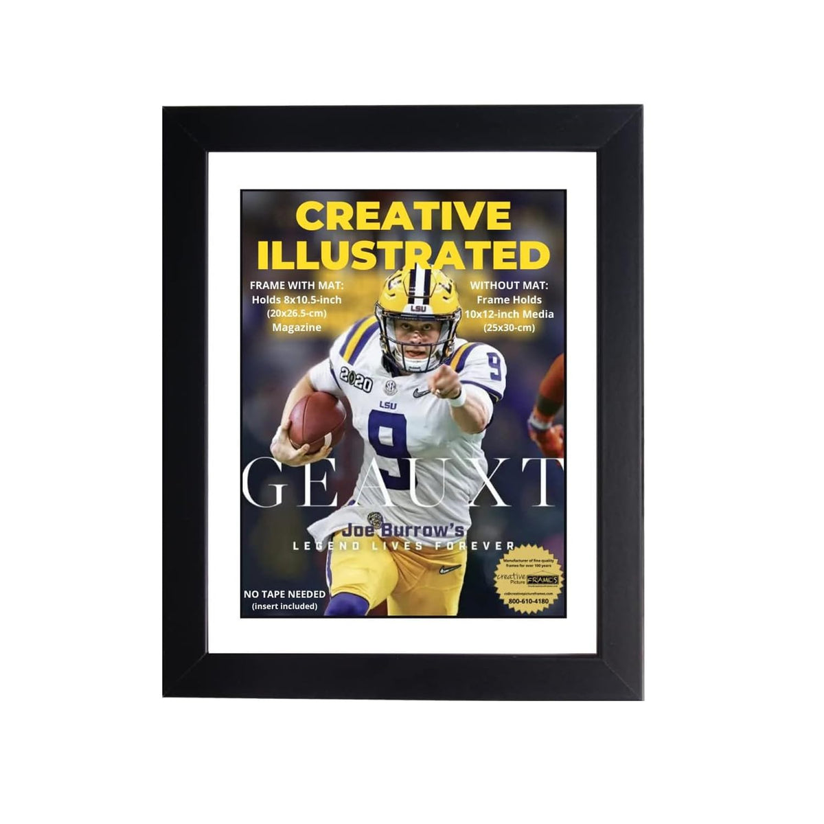 Creative Picture Frames 8" x 10.5" Sports Illustrated Magazine Display Frame, Suitable for