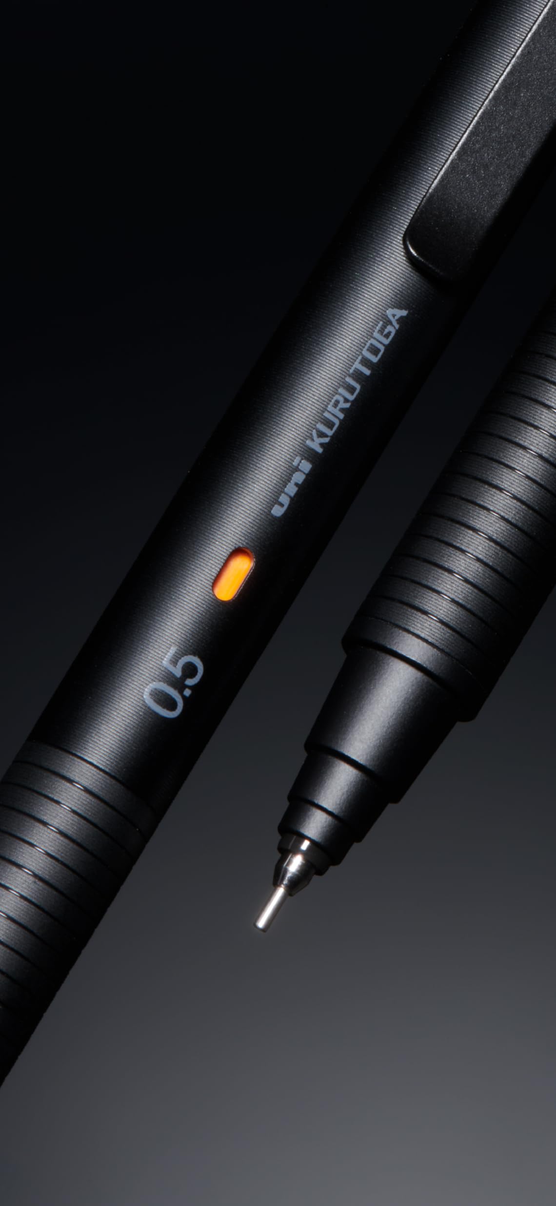 KURUTOGA Mitsubishi Pencil Mechanical Pencil Metal 0.5mm Nocturne Black M5KH1P.24 With Original