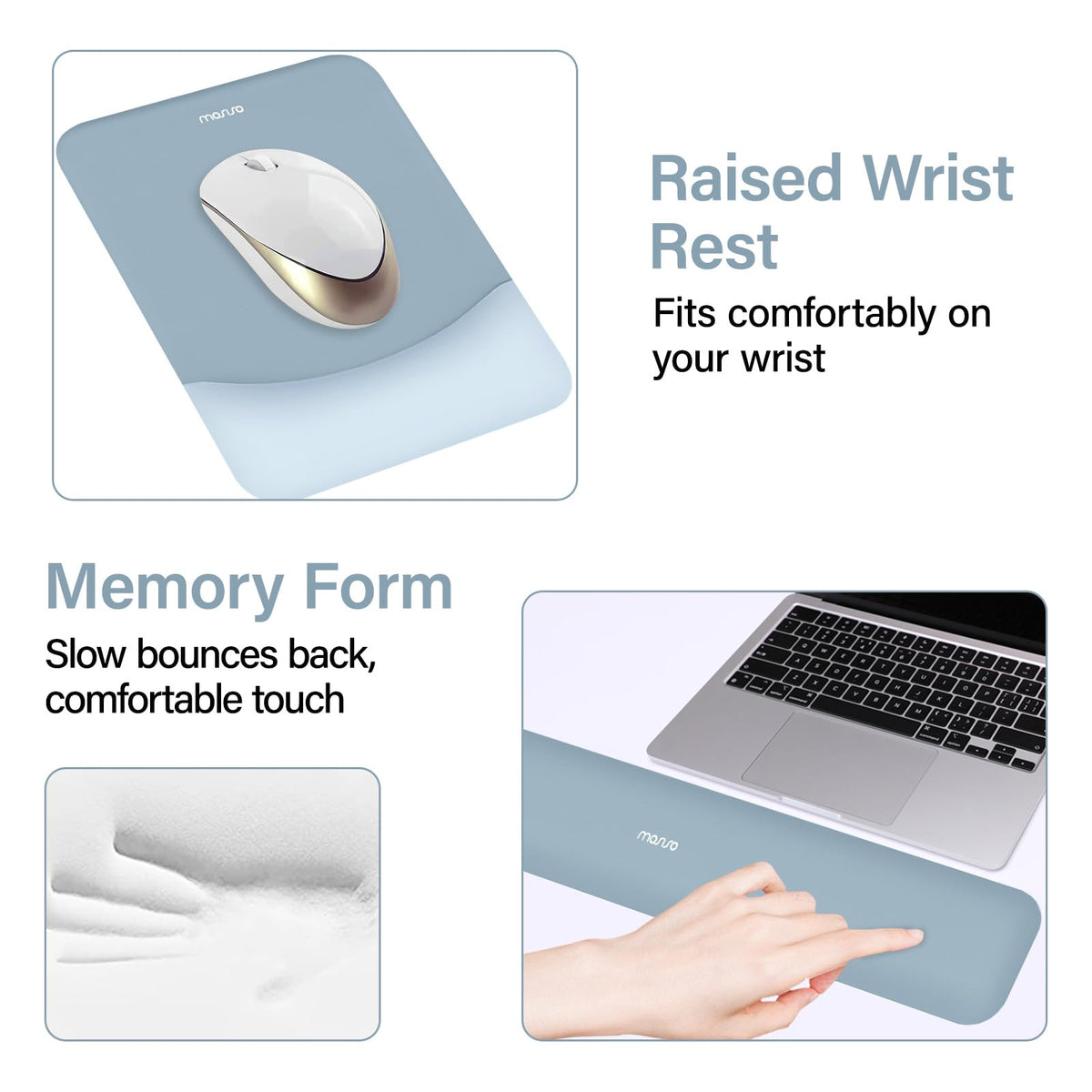 MOSISO Keyboard Mouse Pad Set, Large Gaming Mouse Pad&Keyboard Wrist Rest