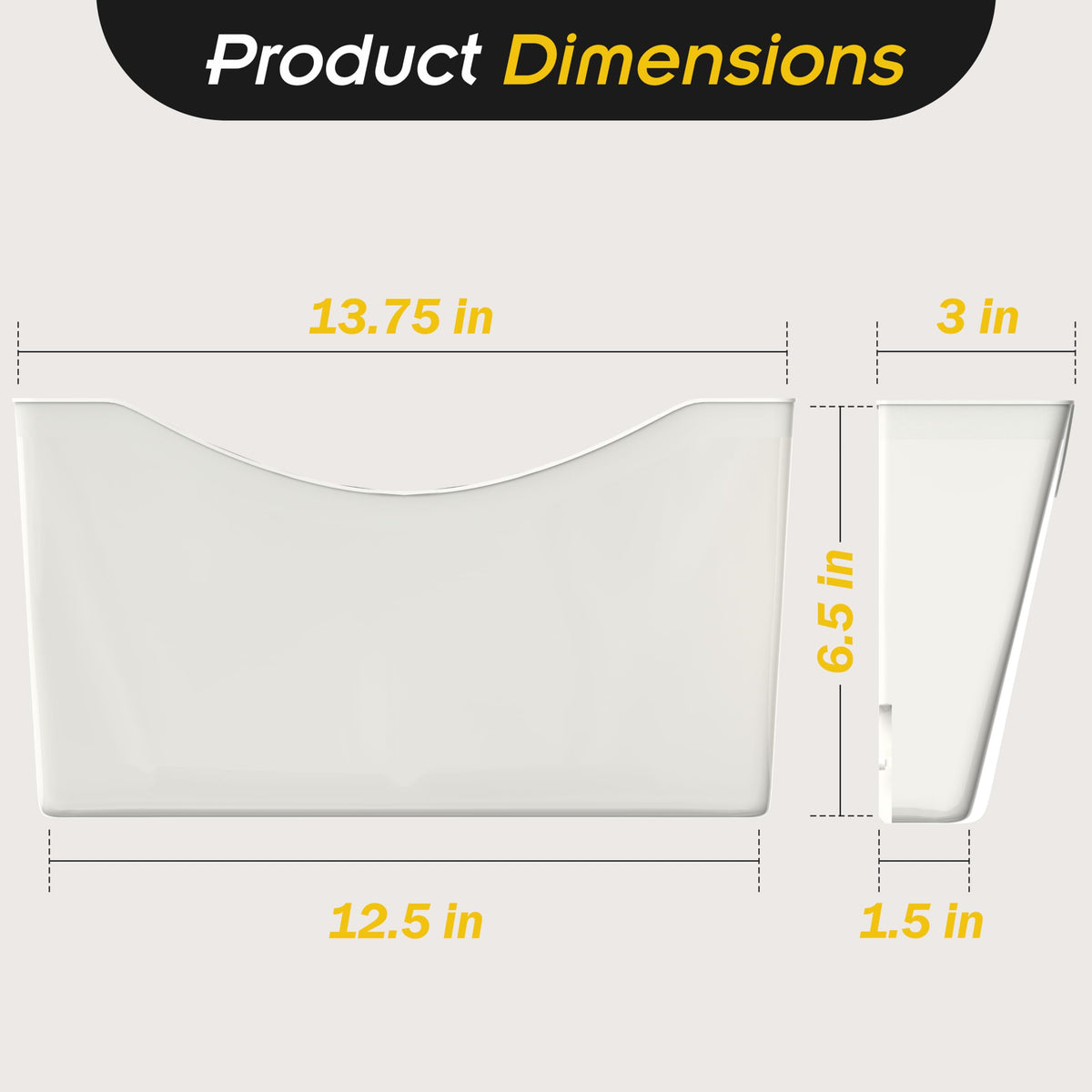 Kuntine.B 3 Pack White Single Pocket File Holder Hanging Wall Organizer, Wall Mount Mails Magazines
