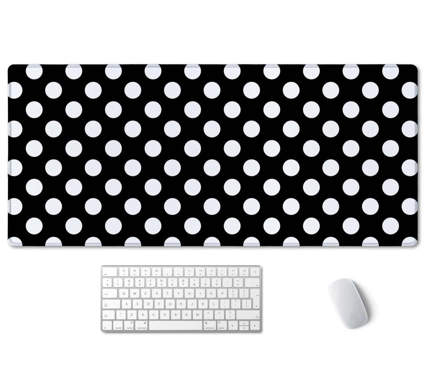 SSOIU Extended Gaming Mouse Pad (35.5x15.7 in), Large Stable Rubber Base Mousepad with Stitched