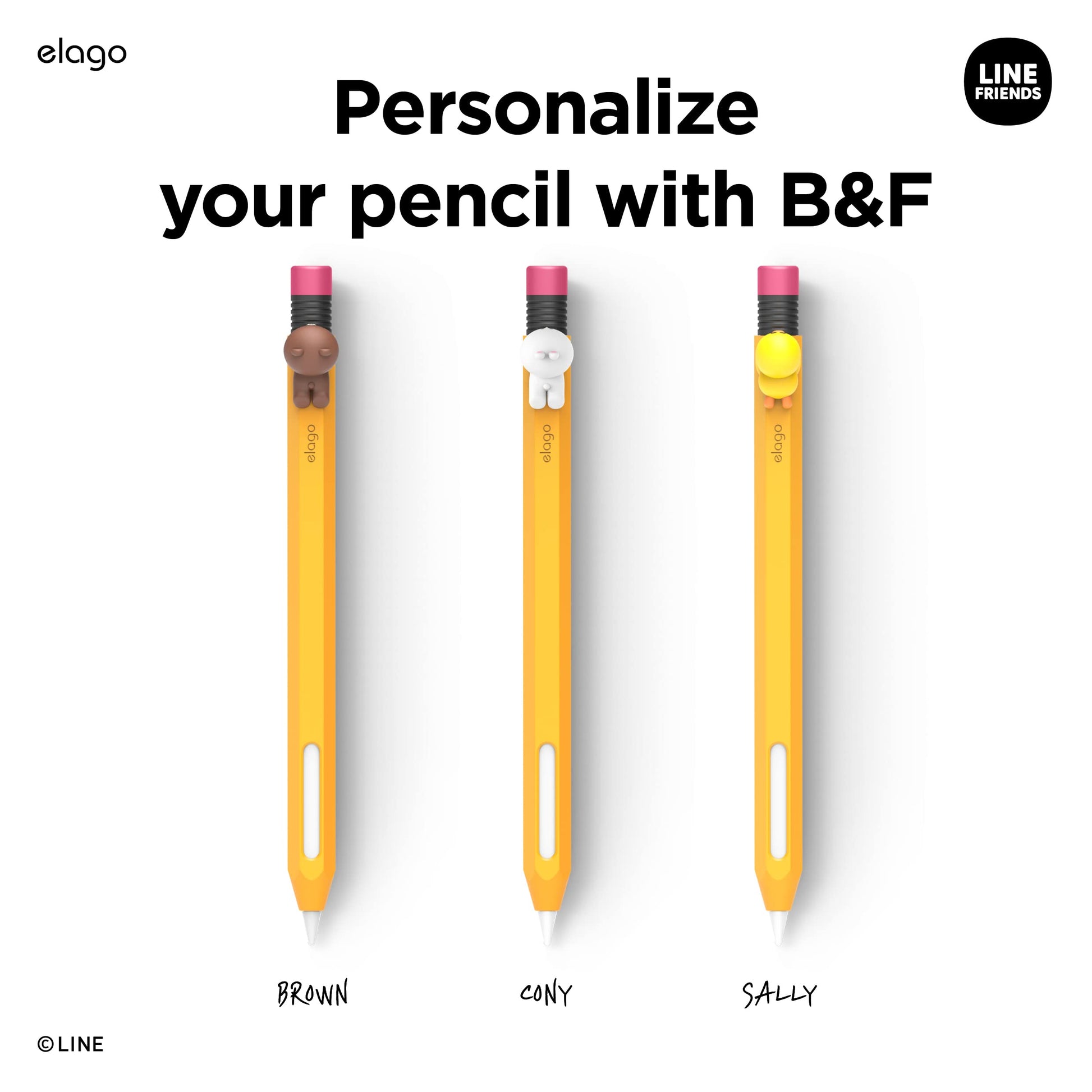 elago | LINE Friends Case for Apple Pencil Pro & 2nd Gen