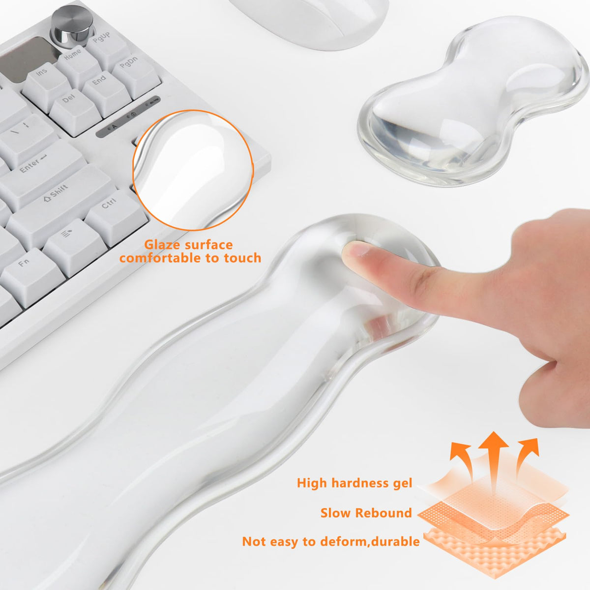 Gel Keyboard Wrist Rest, Cute Wrist Support and Arm Support Keyboard Rest for Keyboard and Mouse