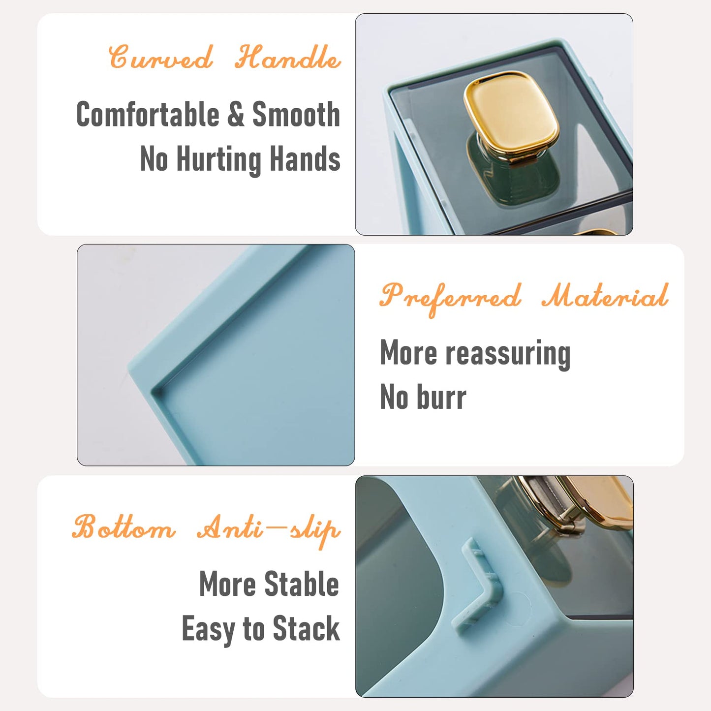 OSteed Desktop Storage Drawers, Plastic Countertop Printer Paper Organizer