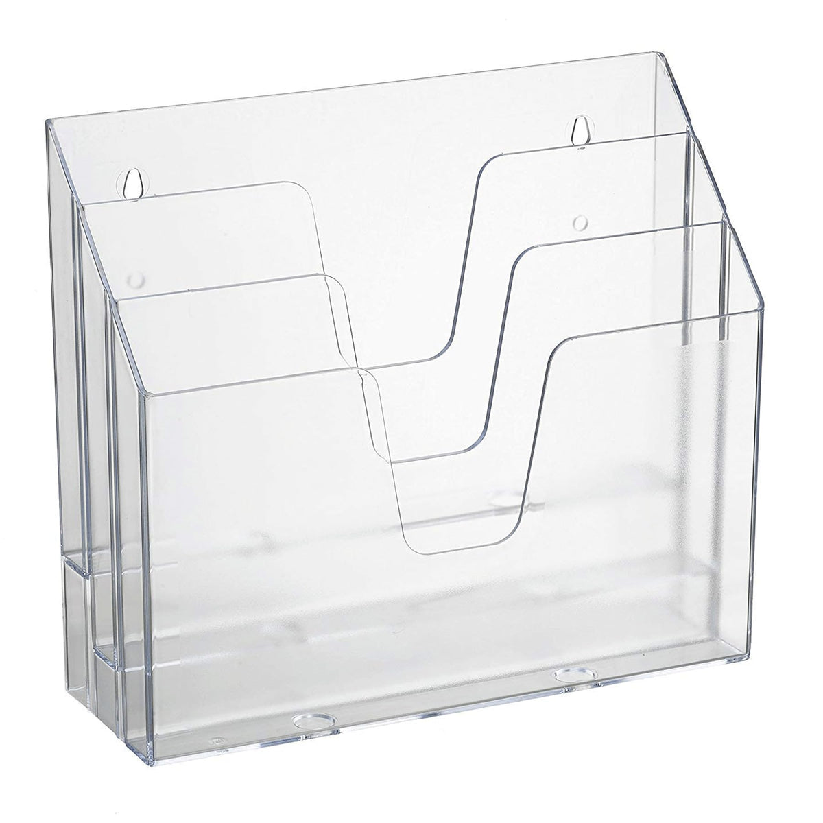 Acrimet Horizontal Triple File Folder Organizer Sorter, Letter Size, Clear