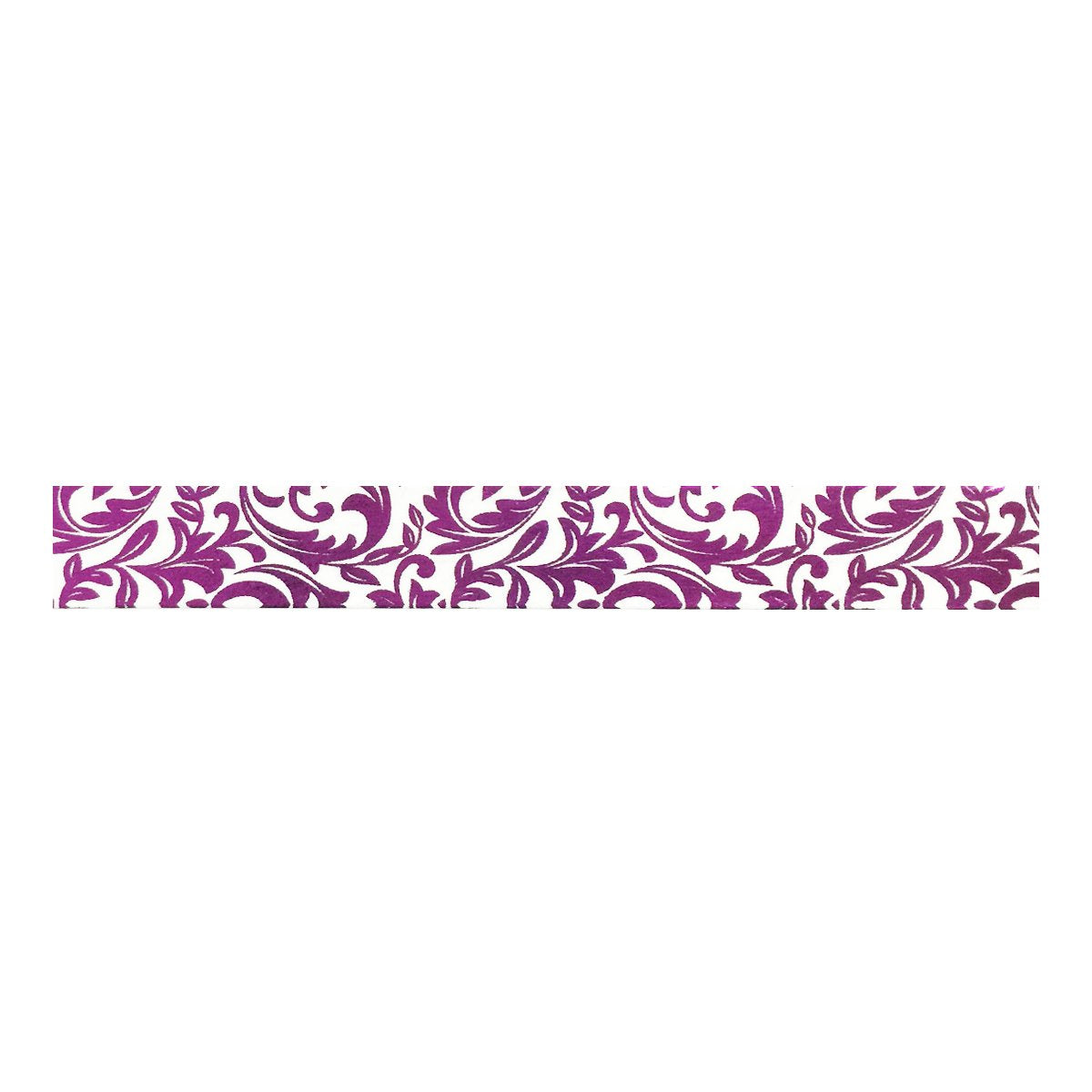 Wrapables Colorful Washi Masking Tape, Metallic Purple Damask