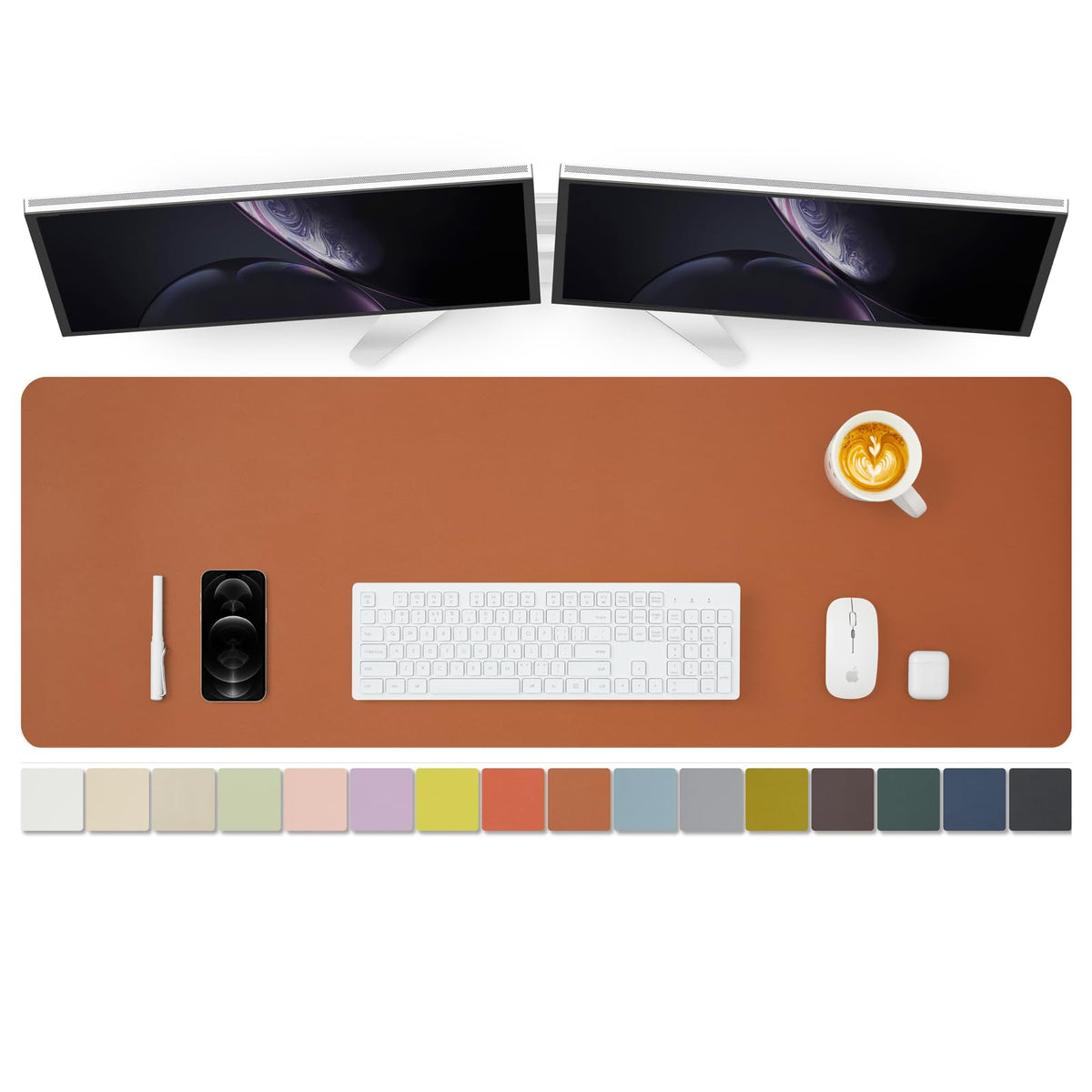 Large Desk Mat - 47.2"x 17" Non-Slip PU Desk Pad for Office and Home - Ideal for Large Mouse Pad