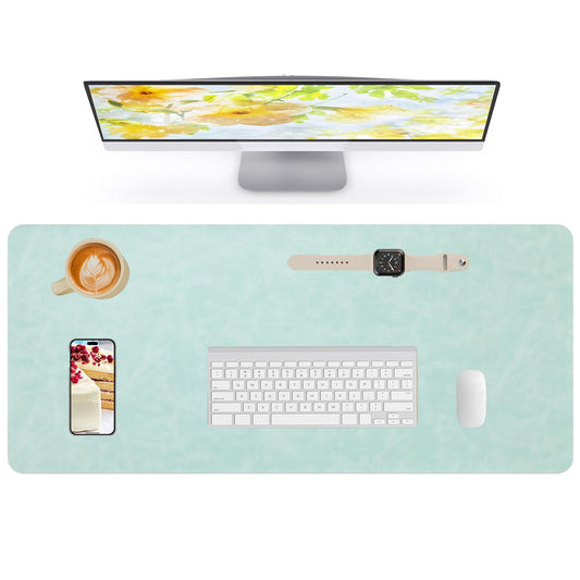 Lllunimon Leather Desk Pad Large Mouse Pad Mat Laptop Desk Protector