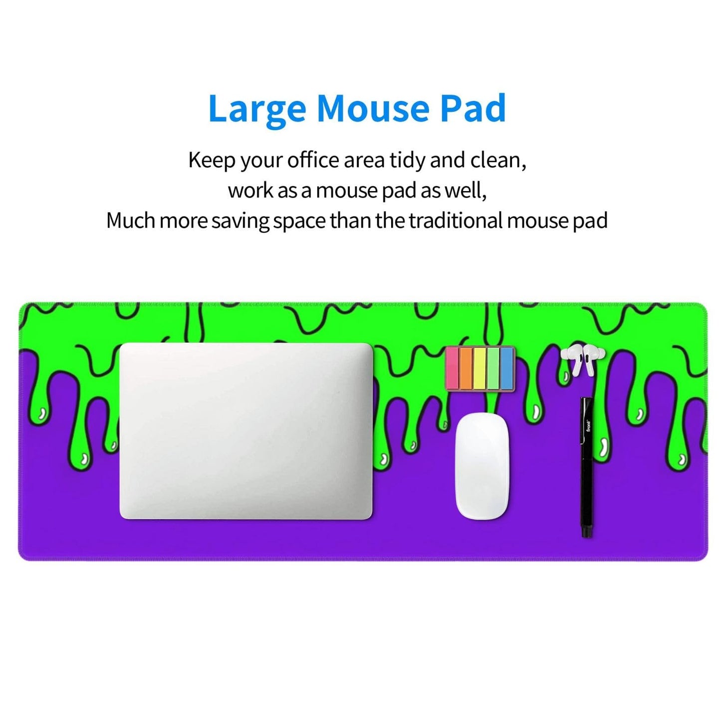 Gaming Mouse Pad Abstract Dripping Design Desk Mat Desk Pad Large Gaming Mouse Pad E-Sports Office