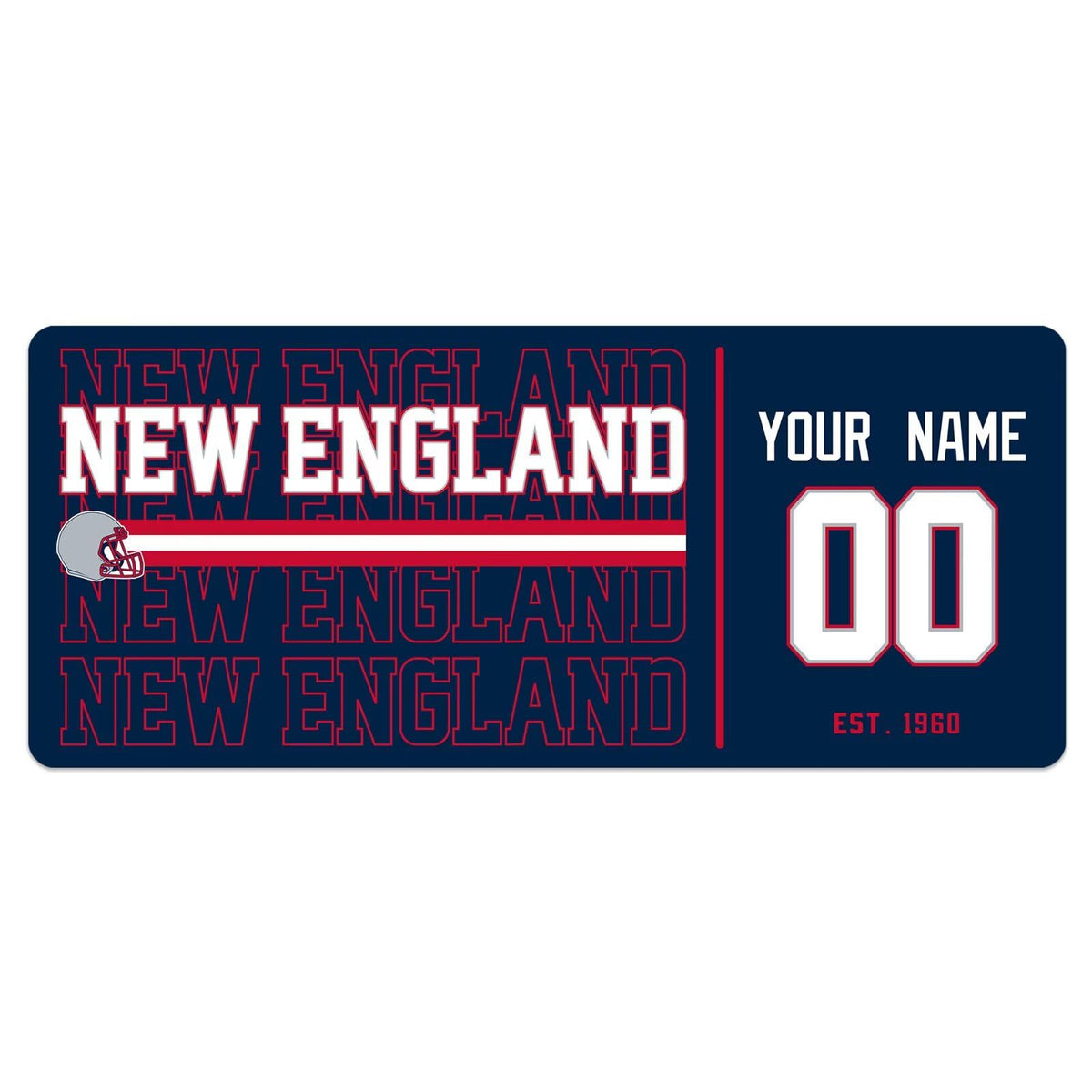 ANTKING New England Mouse Pad Custom Name and Number Desk Pad for Men Women Youth Gifts